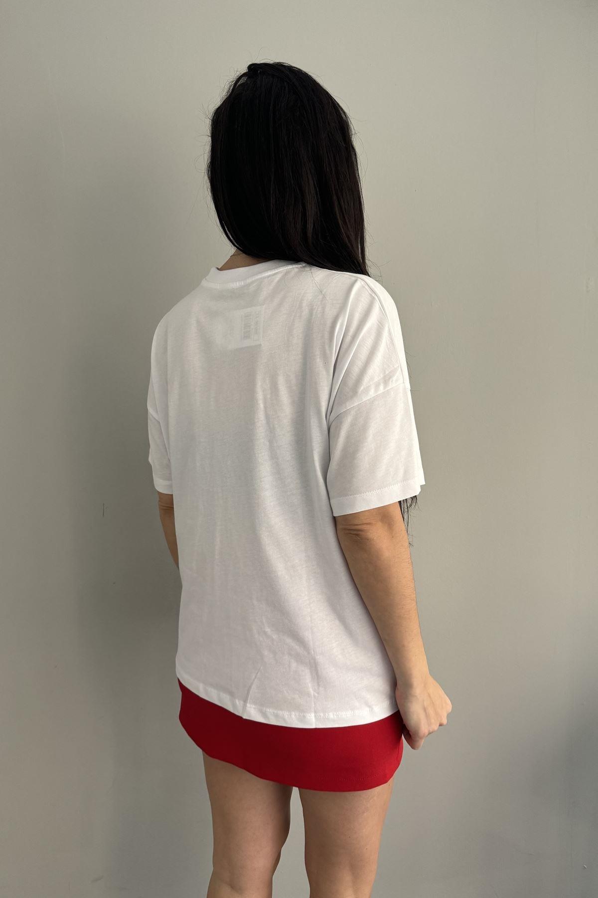 BASKI DETAYLI TSHIRT