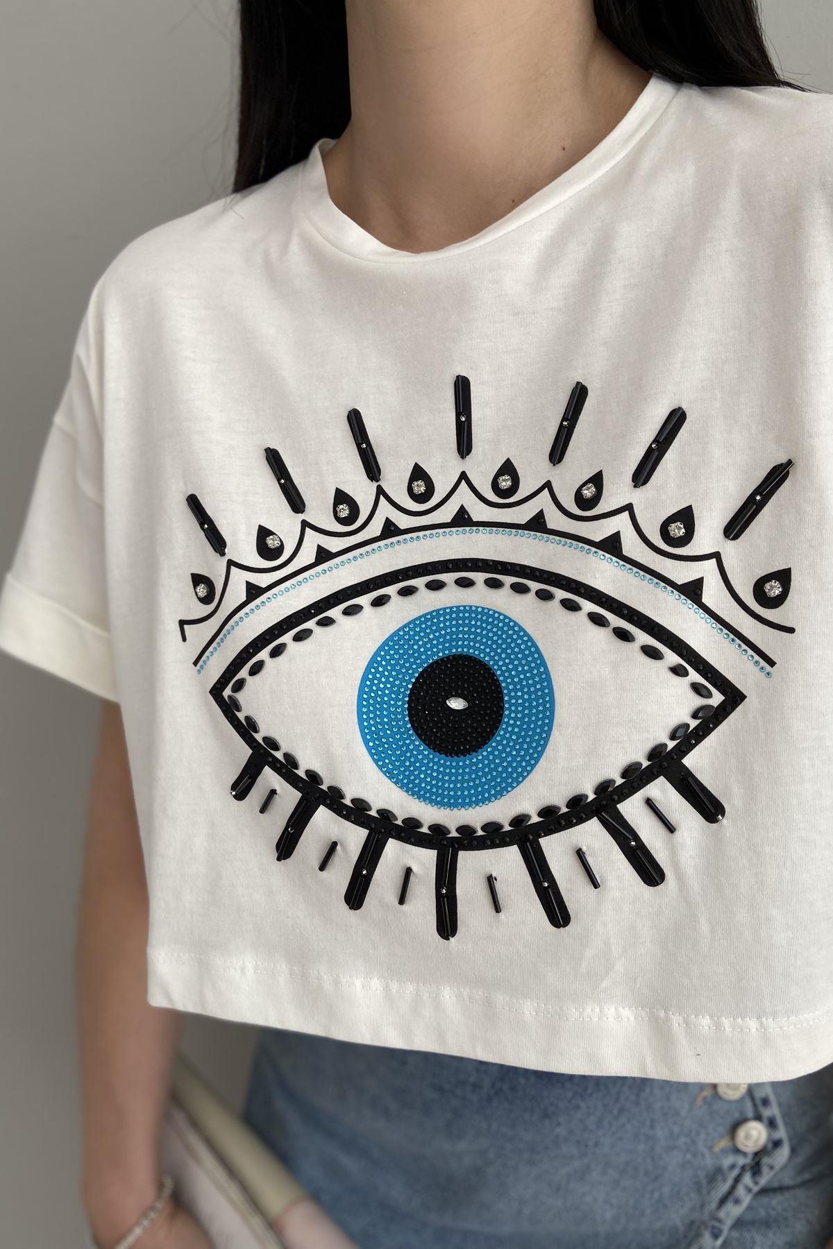 BASKI VE NAKIŞ DETAY TSHIRT