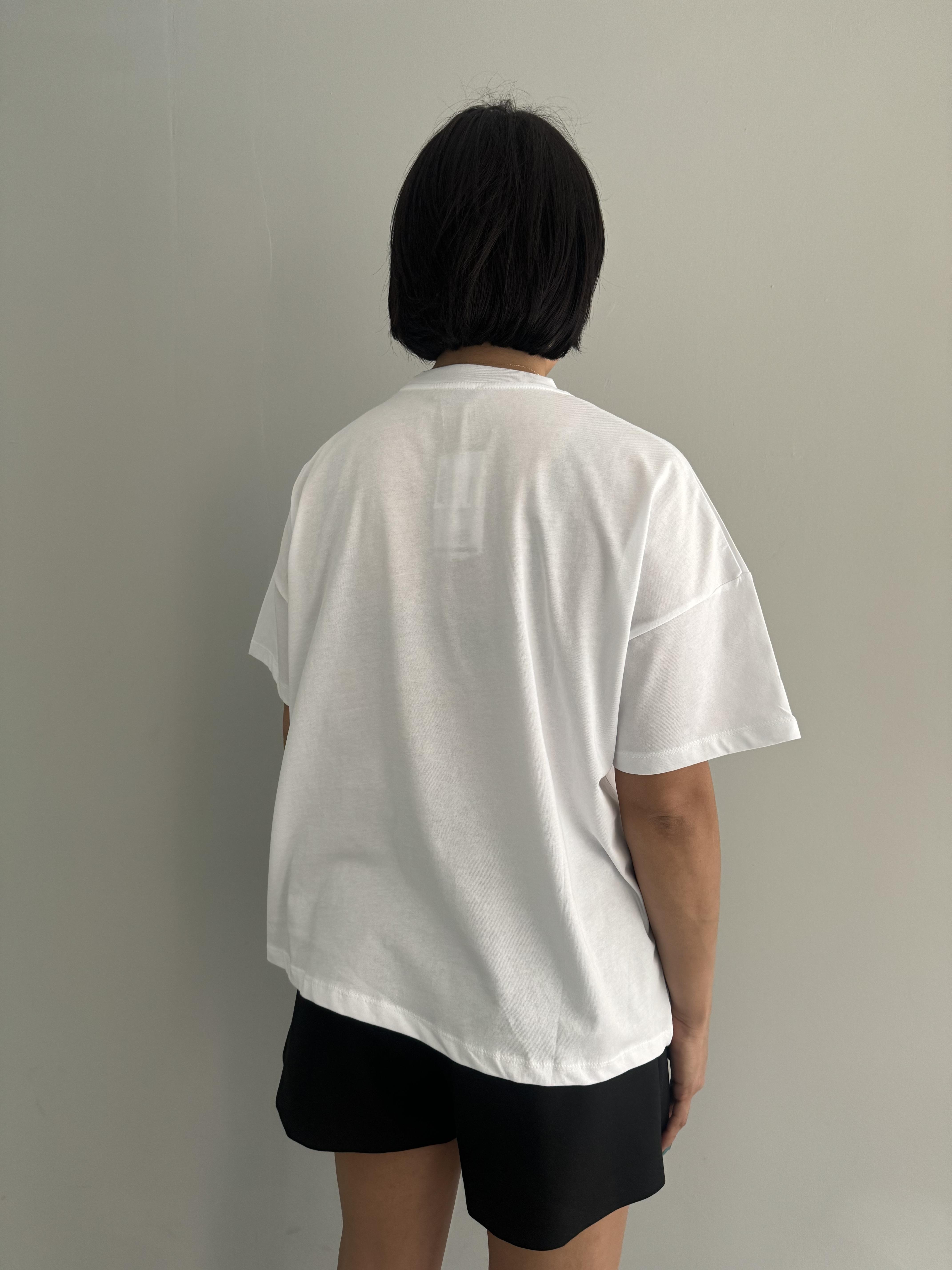 BASKILI DETAYLI TSHIRT