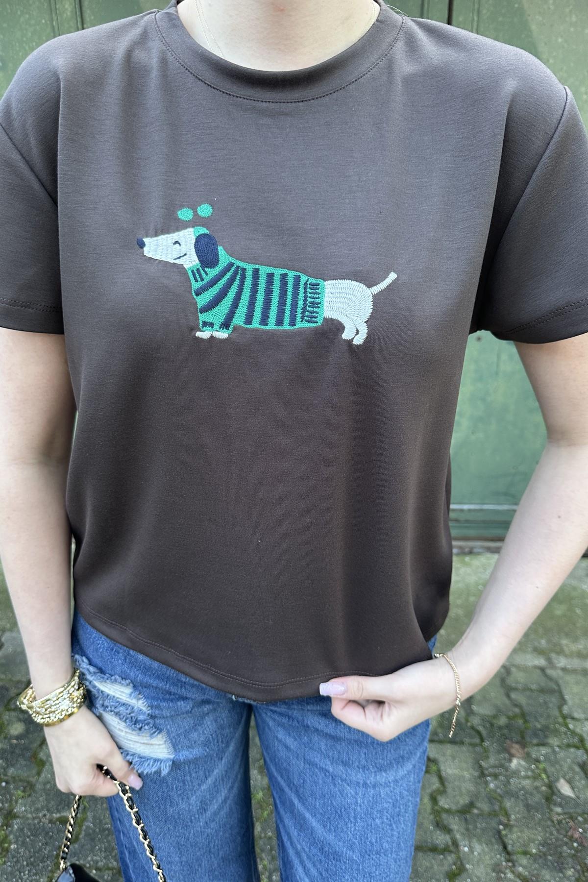 BİSİKLET NAKIŞ DETAY TSHIRT