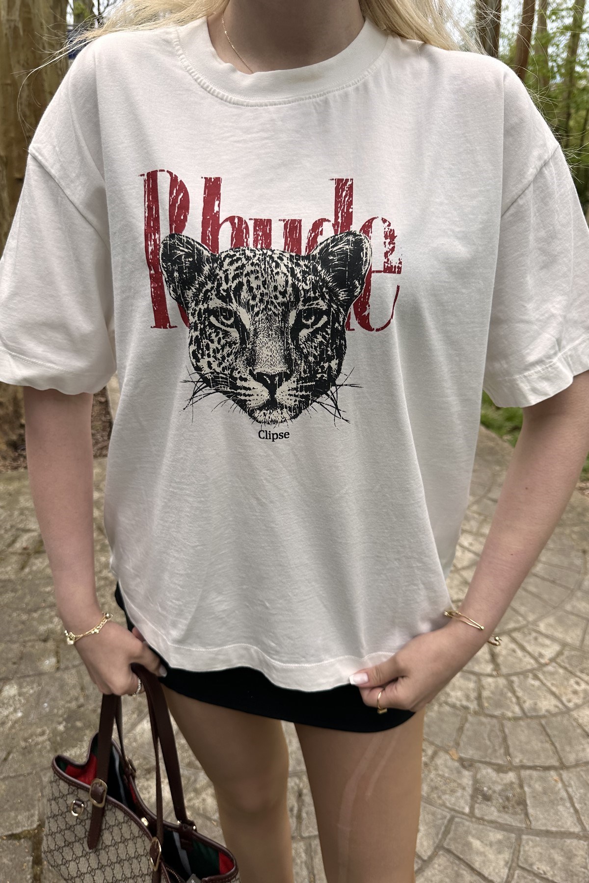BİSİKLET YAKA BASKI DETAY TSHIRT