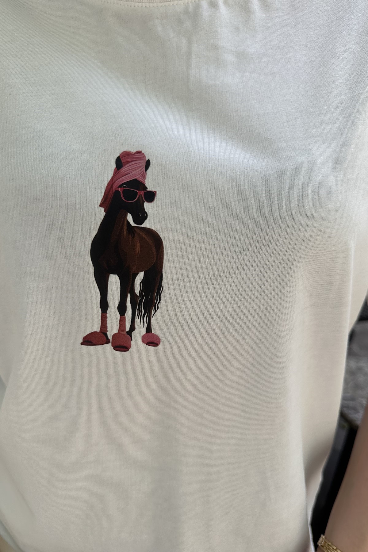 BİSİKLET YAKA BASKI DETAY TSHIRT
