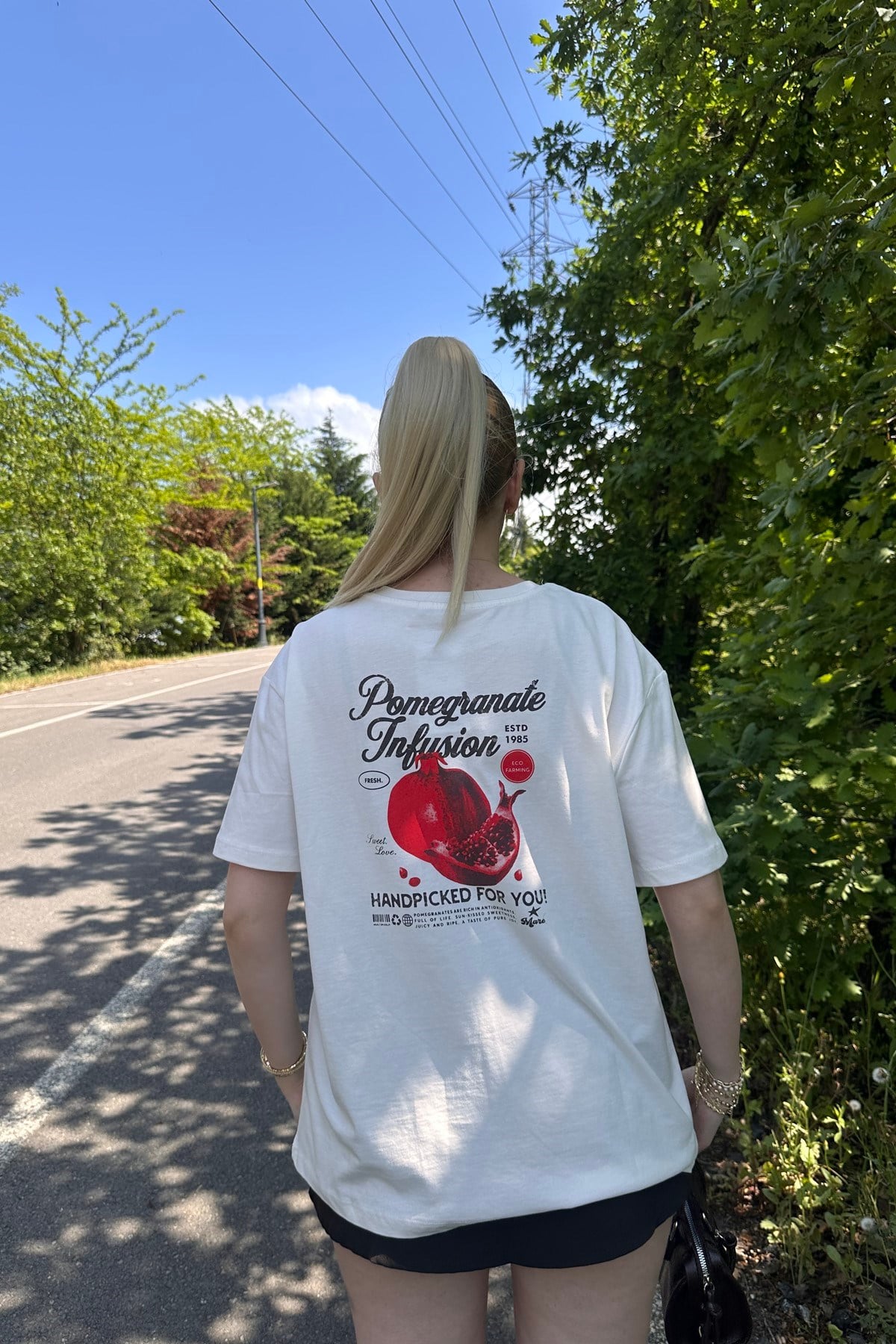 BİSİKLET YAKA BASKI DETAY TSHIRT