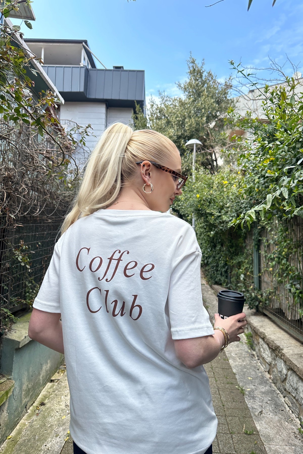 BİSİKLET YAKA BASKI DETAYLI TSHIRT