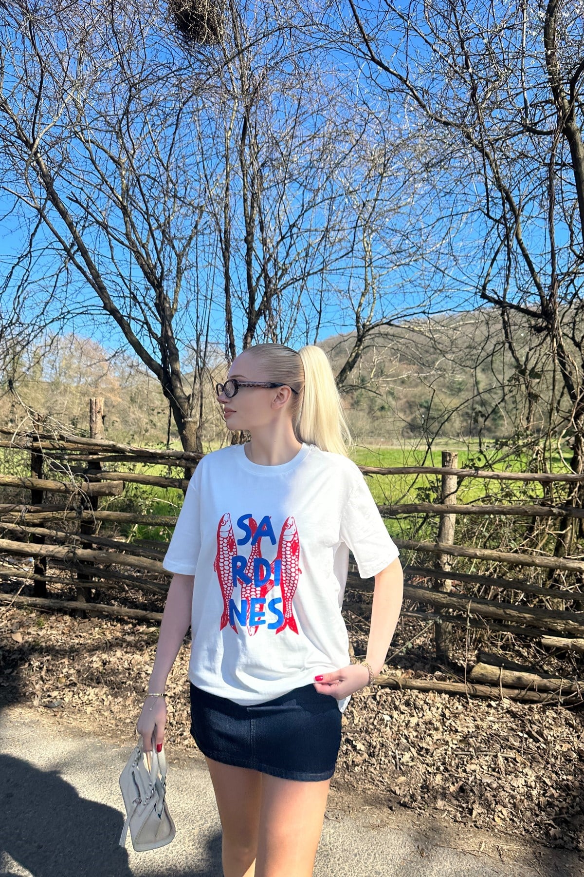 BİSİKLET YAKA BASKI DETAYLI TSHIRT