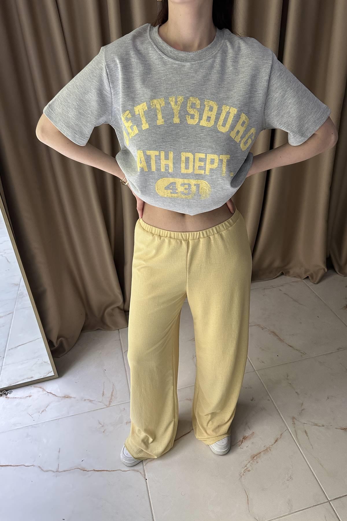 BİSİKLET YAKA BASKILI TSHIRT