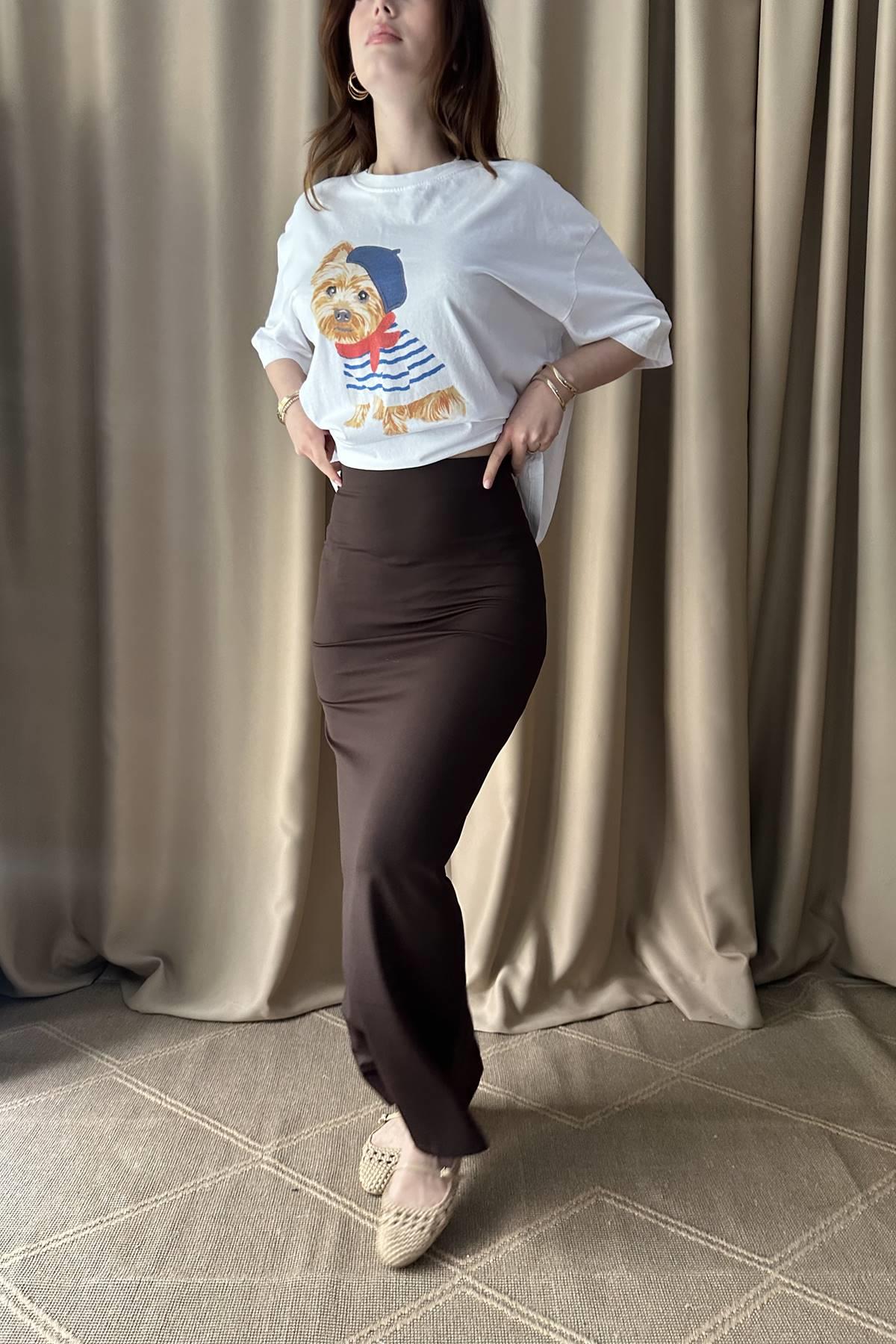BİSİKLET YAKA BASKILI TSHIRT
