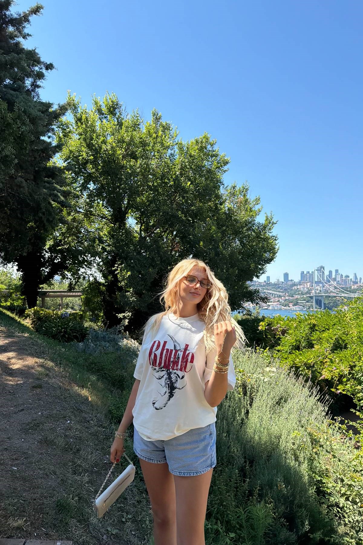 BİSİKLET YAKA BASKILI TSHIRT