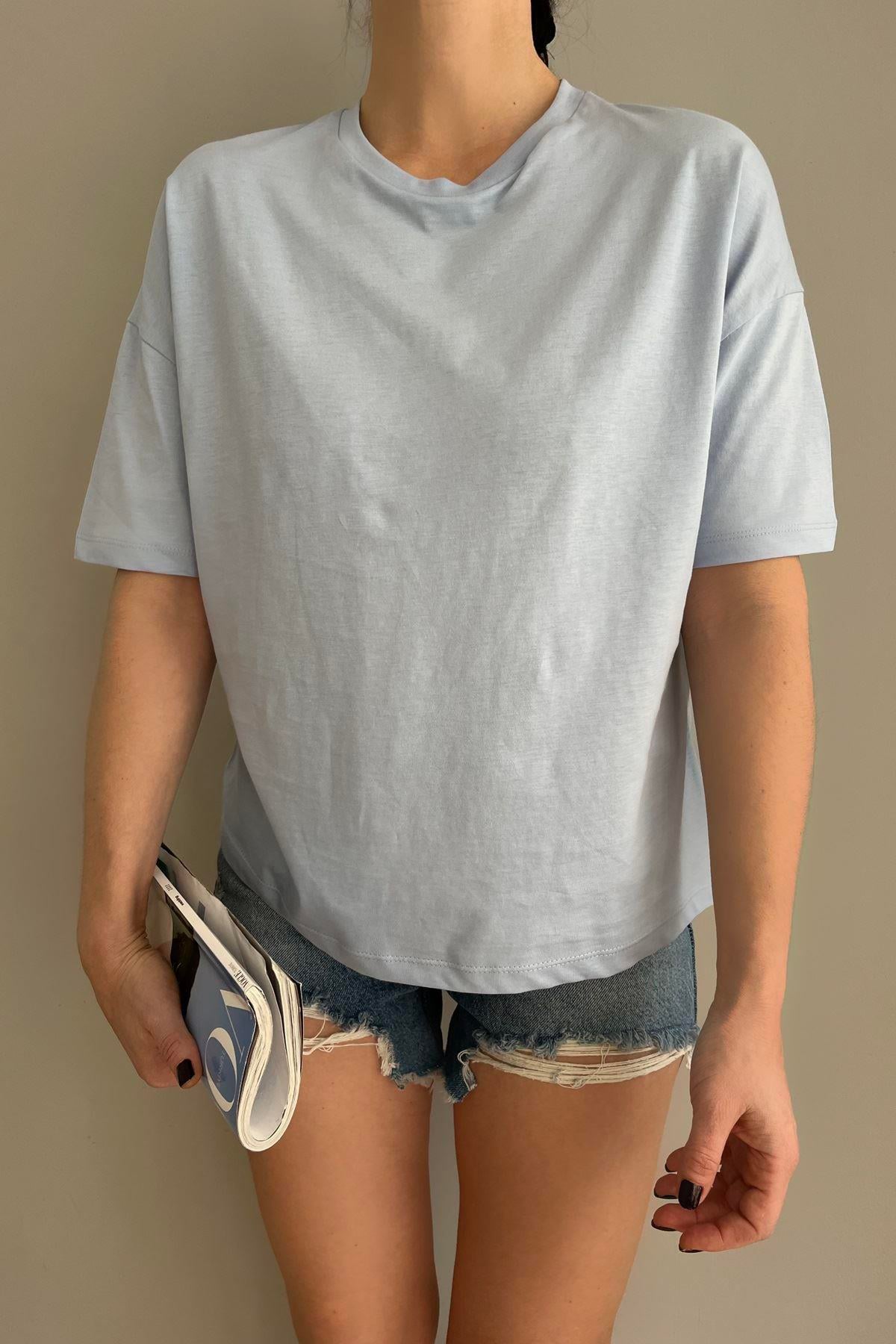 BİSİKLET YAKA DÜŞÜK OMUZ TSHIRT