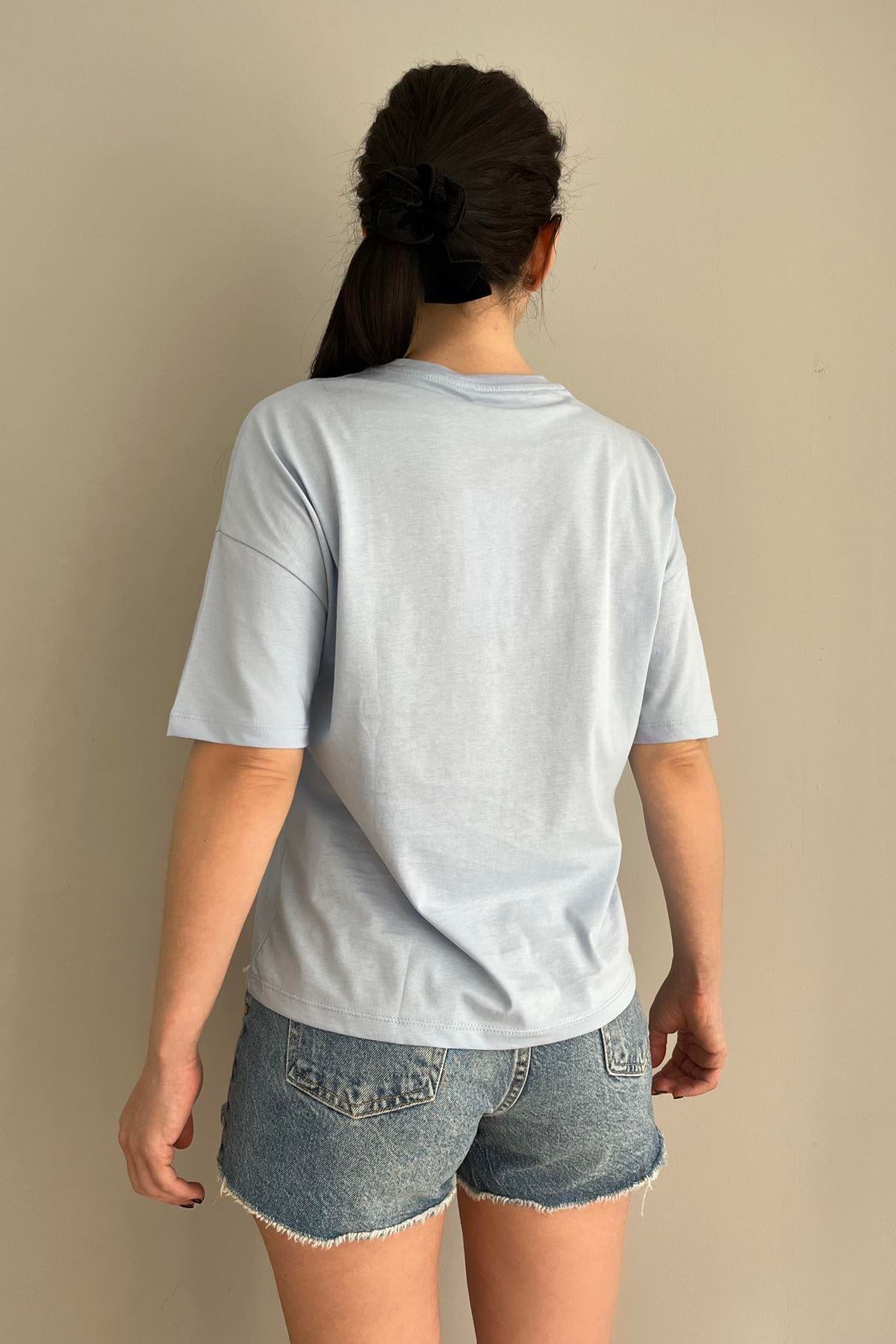 BİSİKLET YAKA DÜŞÜK OMUZ TSHIRT