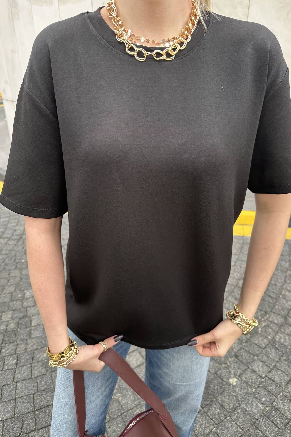 BİSİKLET YAKA MODAL TSHIRT