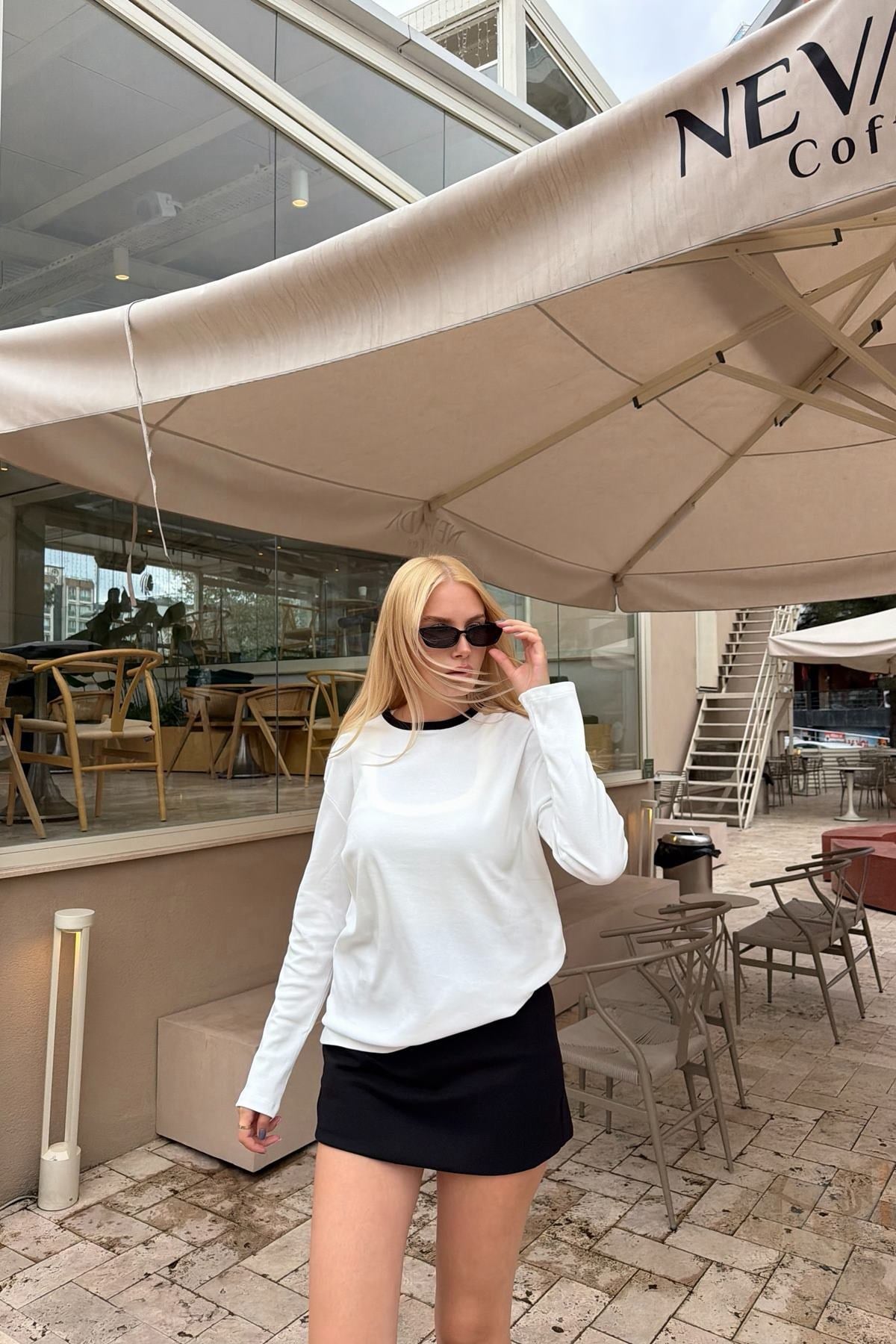 BİSİKLET YAKA UZUN KOLLU TSHIRT