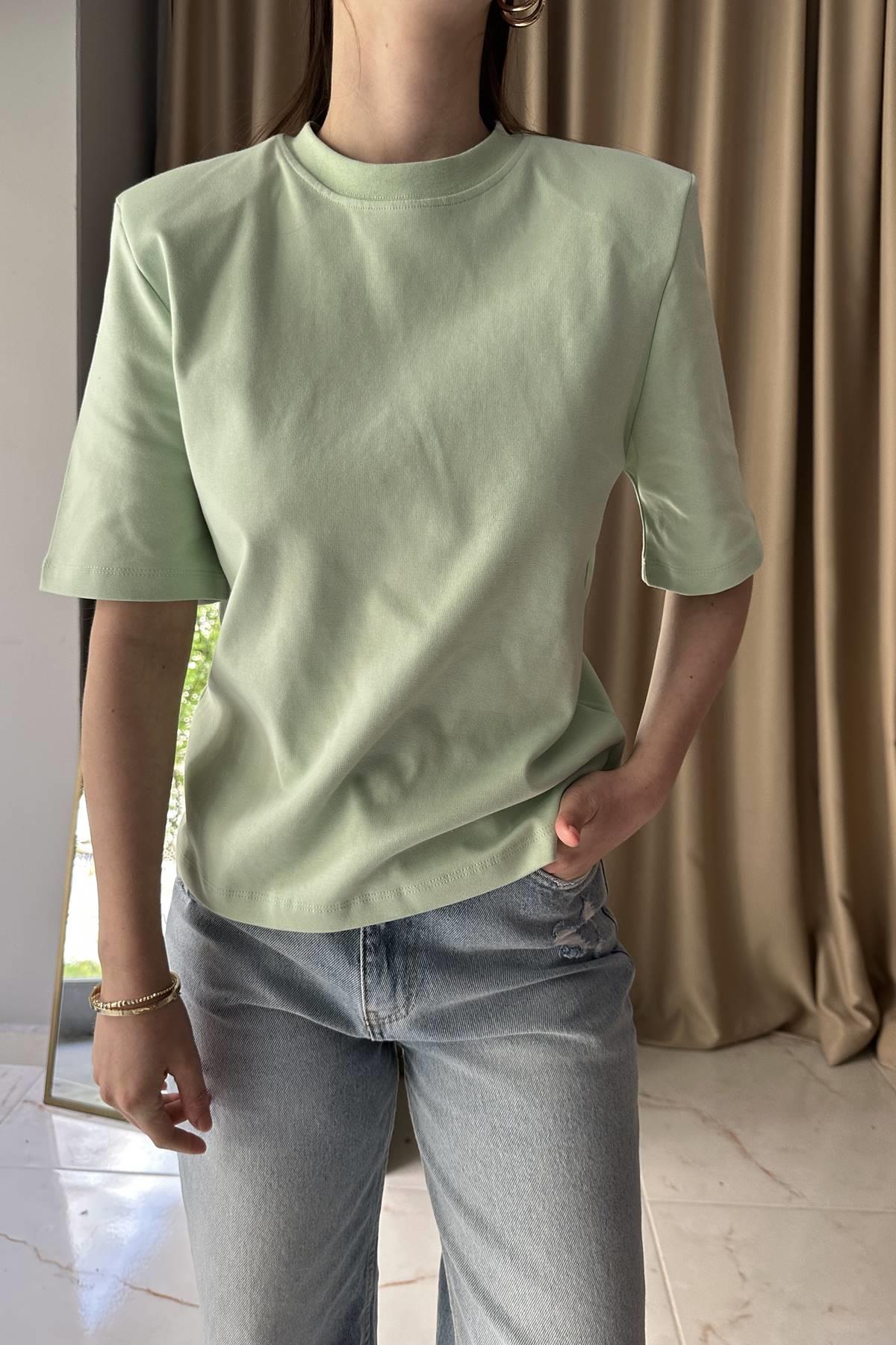BİSİKLET YAKA VATKALI TSHIRT