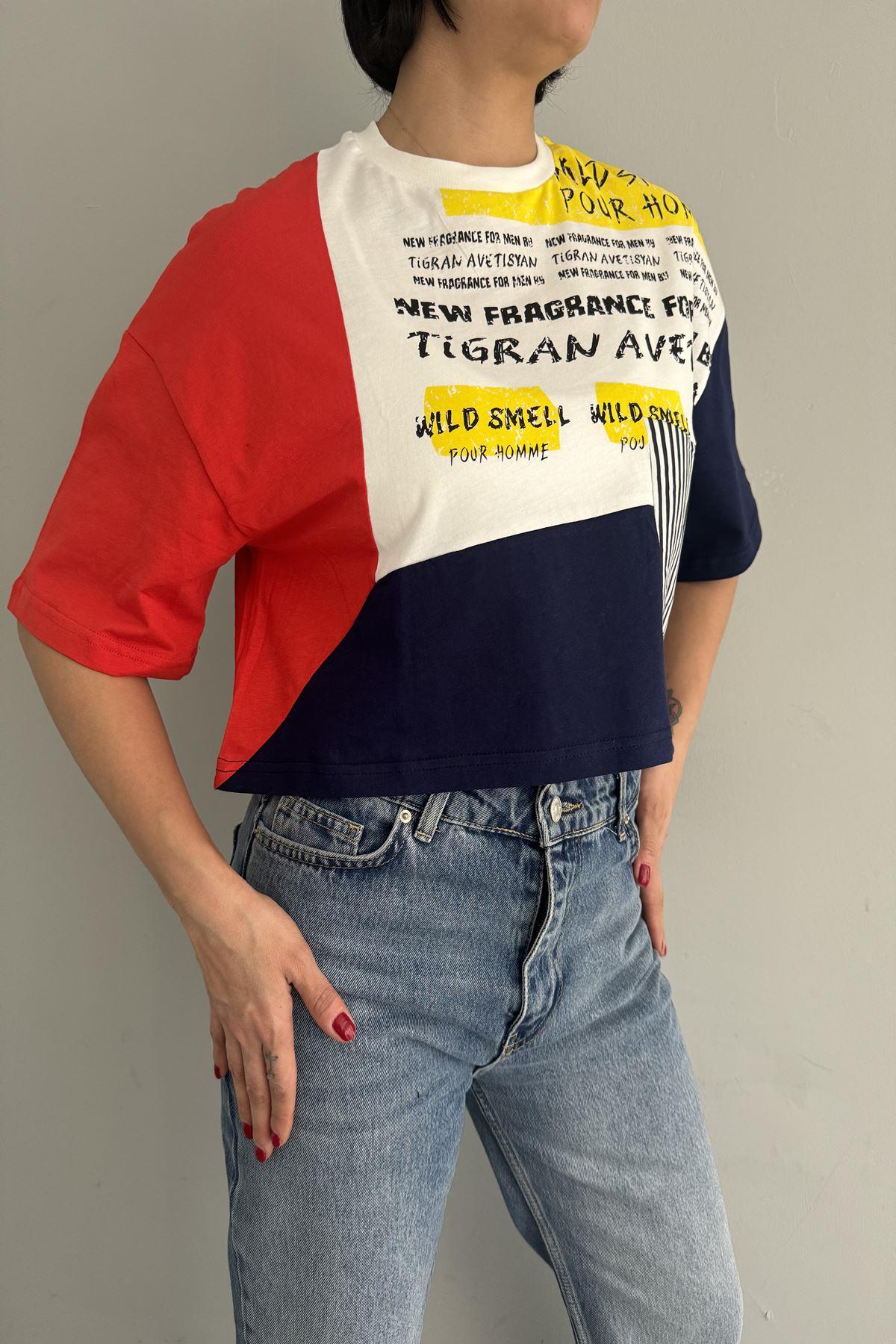 GARNİLİ BASKI DETAYLI TSHIRT