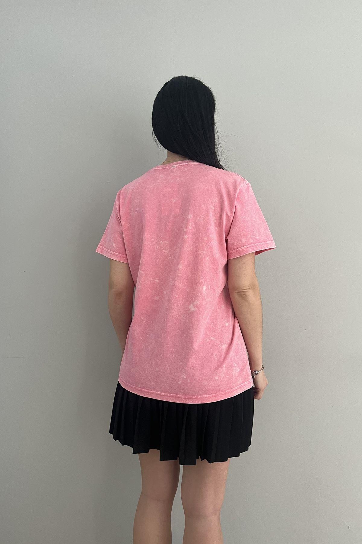KARAKTER BASKILI YIKAMALI TSHIRT