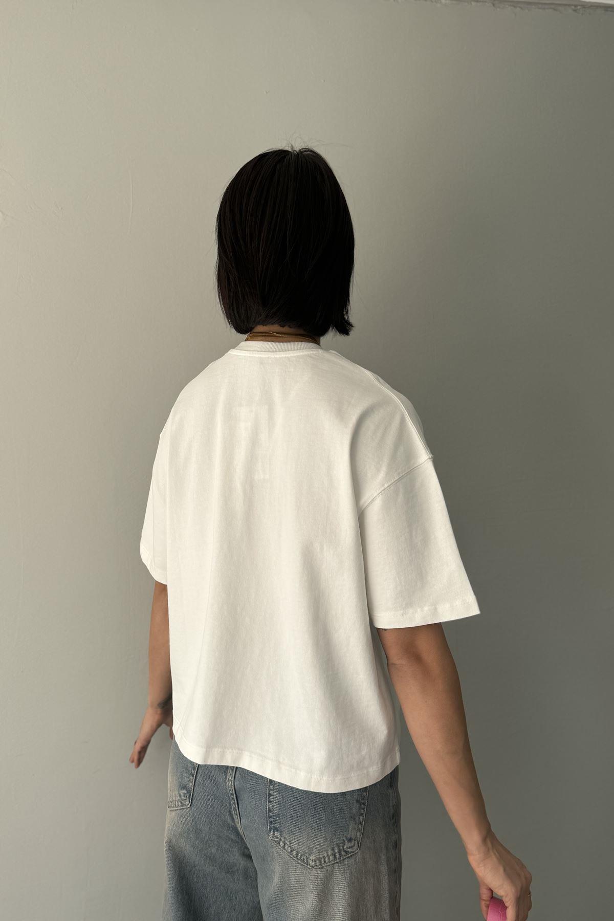 KISA KOL PAMUKLU TSHIRT