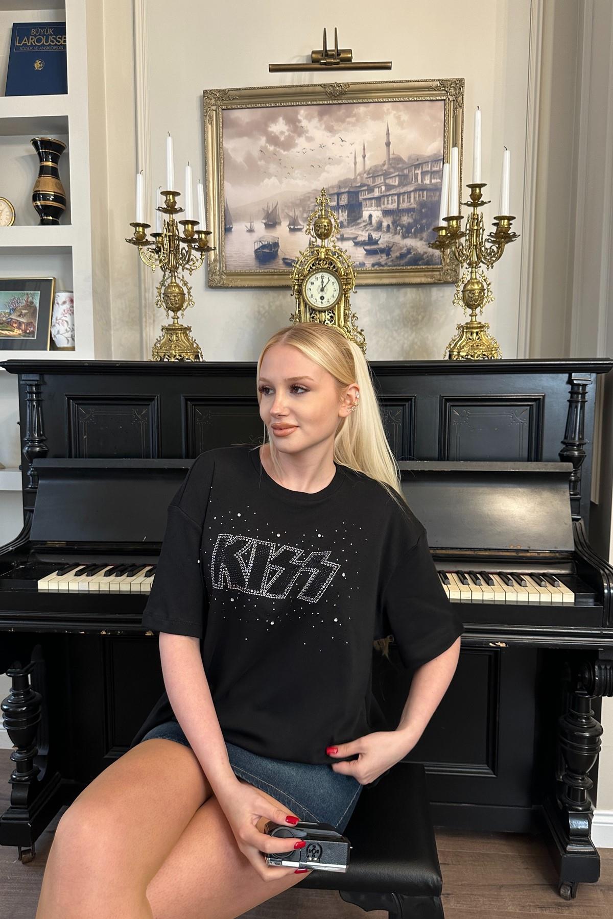 KISS TAŞ BASKI TSHIRT
