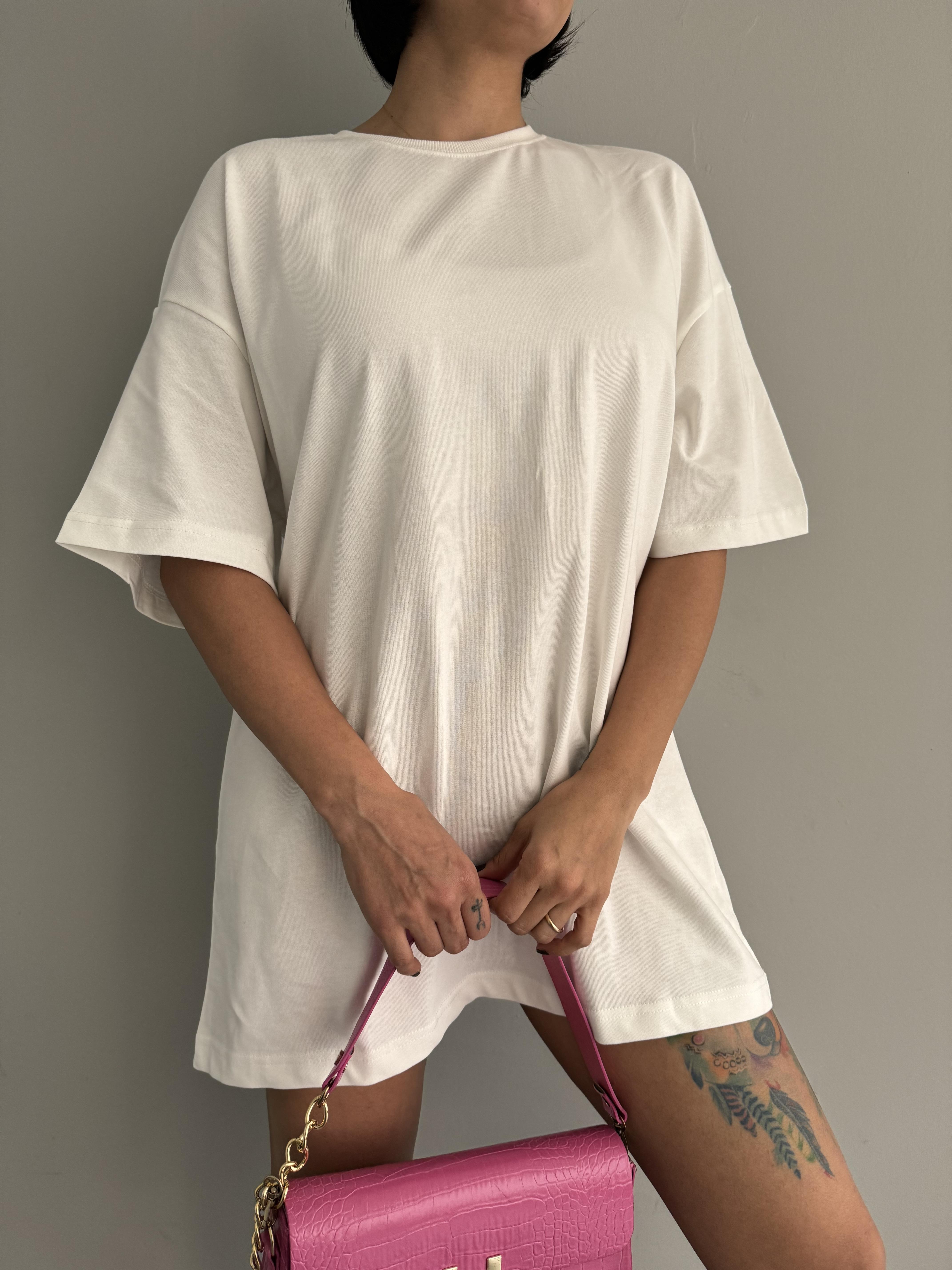 PAMUKLU OVERSİZE TSHIRT