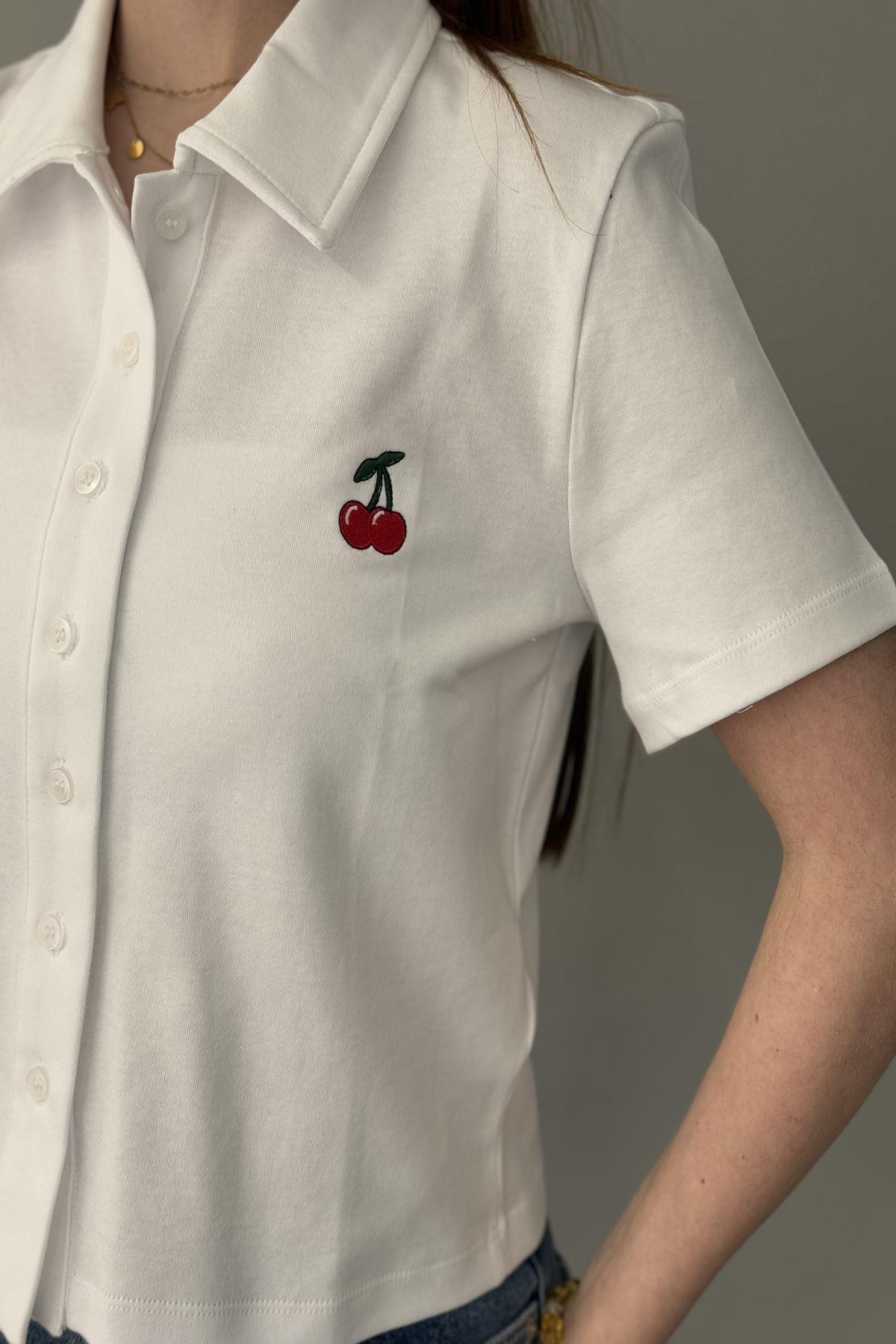 POLO YAKA NAKIŞ DETAYLI TSHIRT