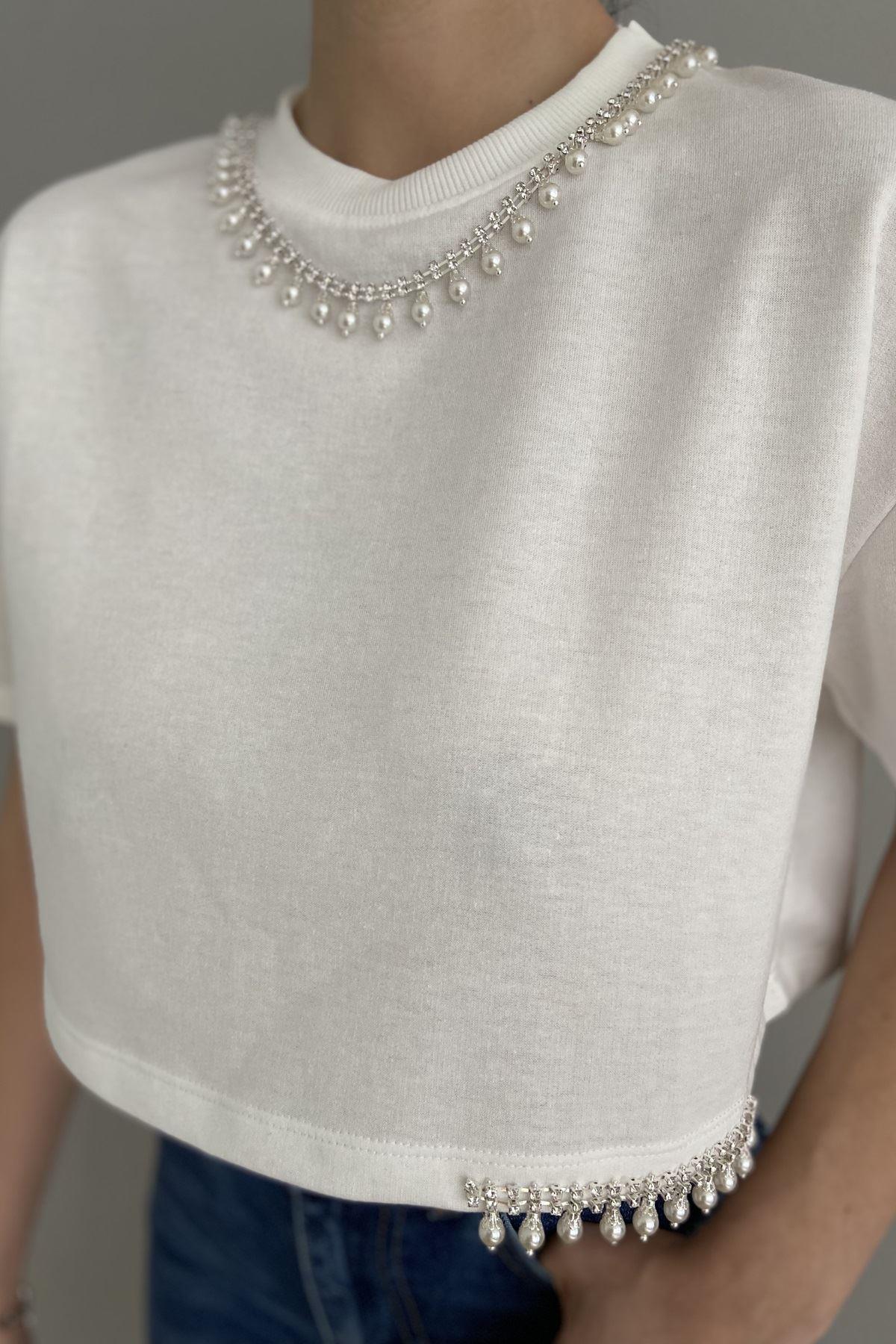 TAŞ DETAYLI TSHIRT
