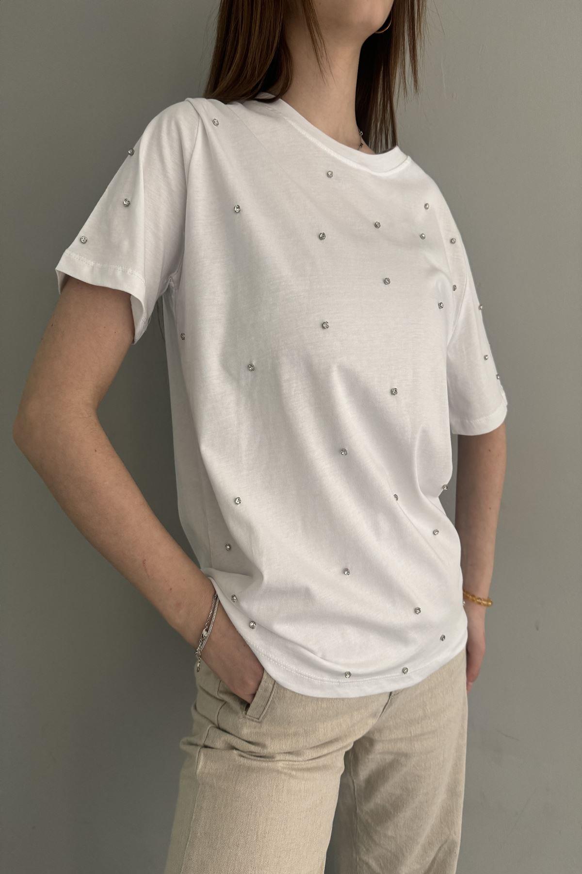 TAŞ DETAYLI TSHIRT