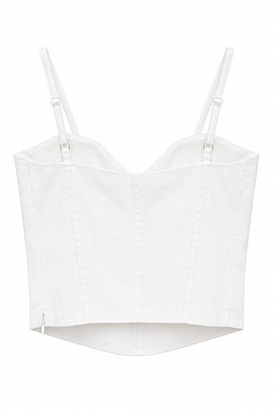 ASKILI CROP KOT BLUZ