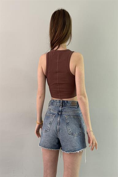 DİKİŞ EFEKTLİ CROP TOP