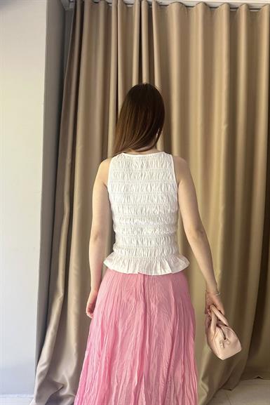 KAYIK YAKA KOLSUZ TOP