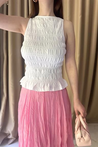 KAYIK YAKA KOLSUZ TOP