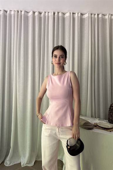 KAYIK YAKA PEPLUM BLUZ