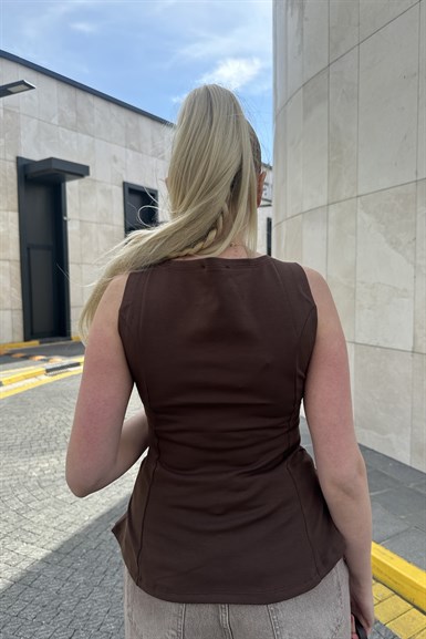 KAYIK YAKA PEPLUM BLUZ