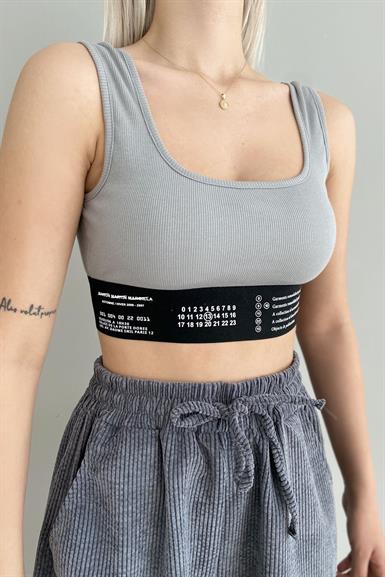 LASTİK DETAY CROP ATLET