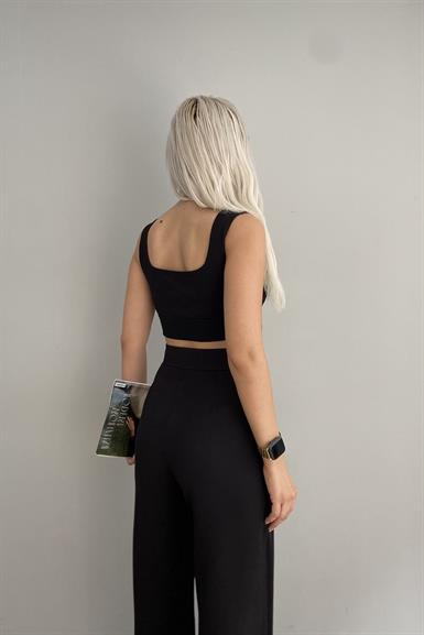 LASTİK DETAY CROP ATLET