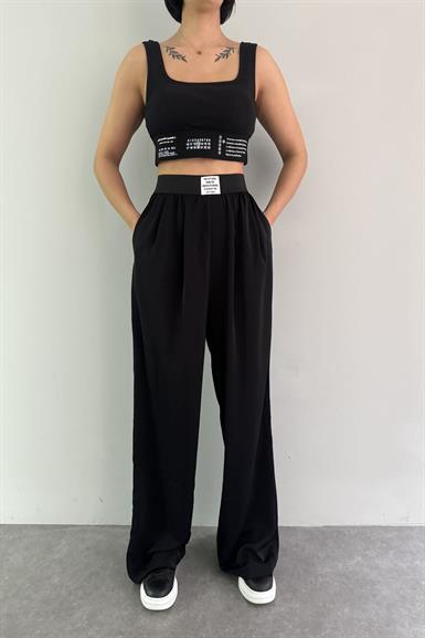 LASTİK DETAY CROP ATLET