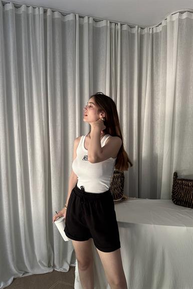 LOVE NAKIŞ DETALI  U YAKA ATLET