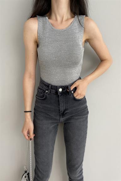 SİMLİ FİTİLLİ CROP TRIKO ATLET