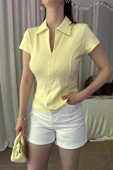 DÜĞME DETAY CROP TOP
