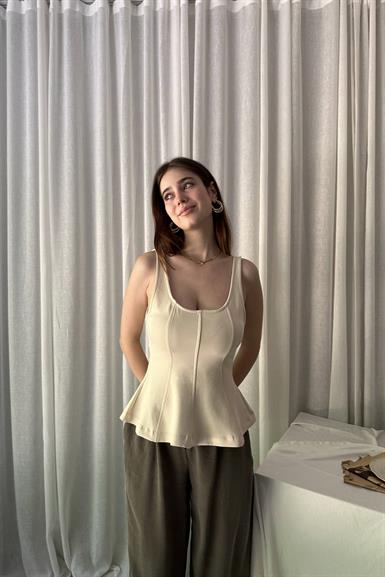 KALIN ASKILI PEPLUM BLUZ