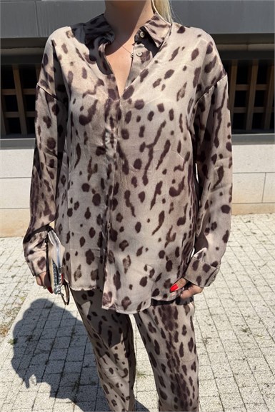 LEOPAR DESEN BLUZ
