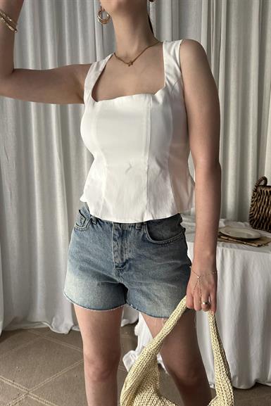 PEPLUM KORSE TOP