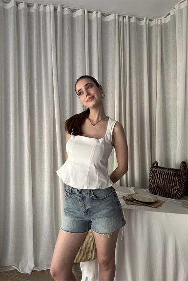 PEPLUM KORSE TOP