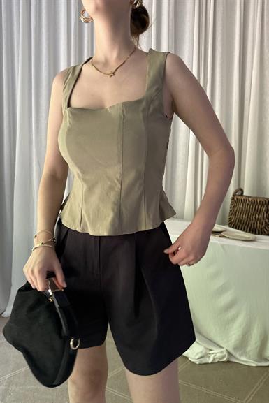 PEPLUM KORSE TOP