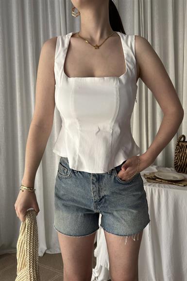 PEPLUM KORSE TOP