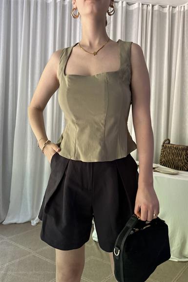 PEPLUM KORSE TOP