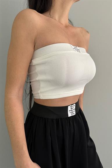 STRAPLEZ CROP TOP BLUZ