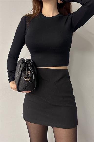 BİSİKLET YAKA CROP BADY