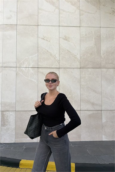 BRA-FREE UZUN KOLLU TOP
