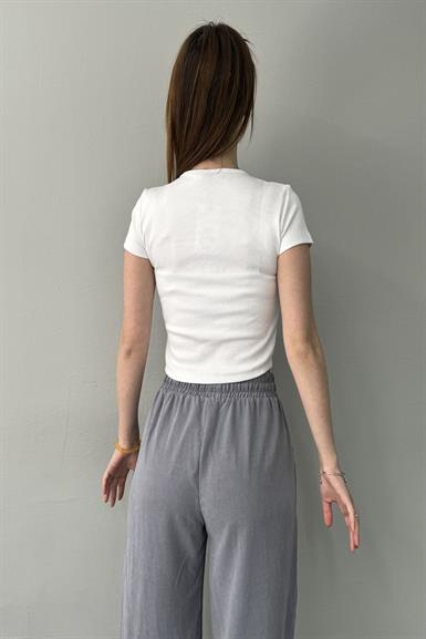DÜĞMELİ CROP TOP
