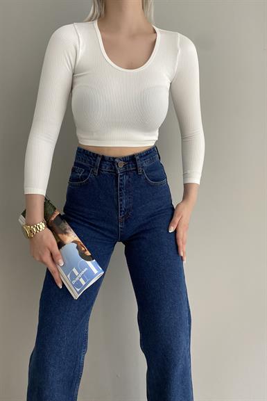 HAVUZ YAKA UZUN KOLLU CROP TOP