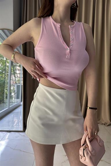 YIKAMA EFEKTLİ CROP TOP